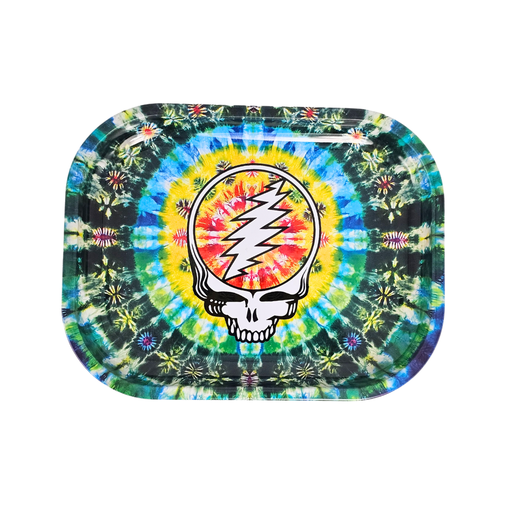 Blazy Susan Grateful Dead TieDye Stealie Metal Rolling Tray  Small