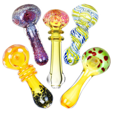 Fancy Worked Spoon Pipe - 3.25"-3.5"/Assorted