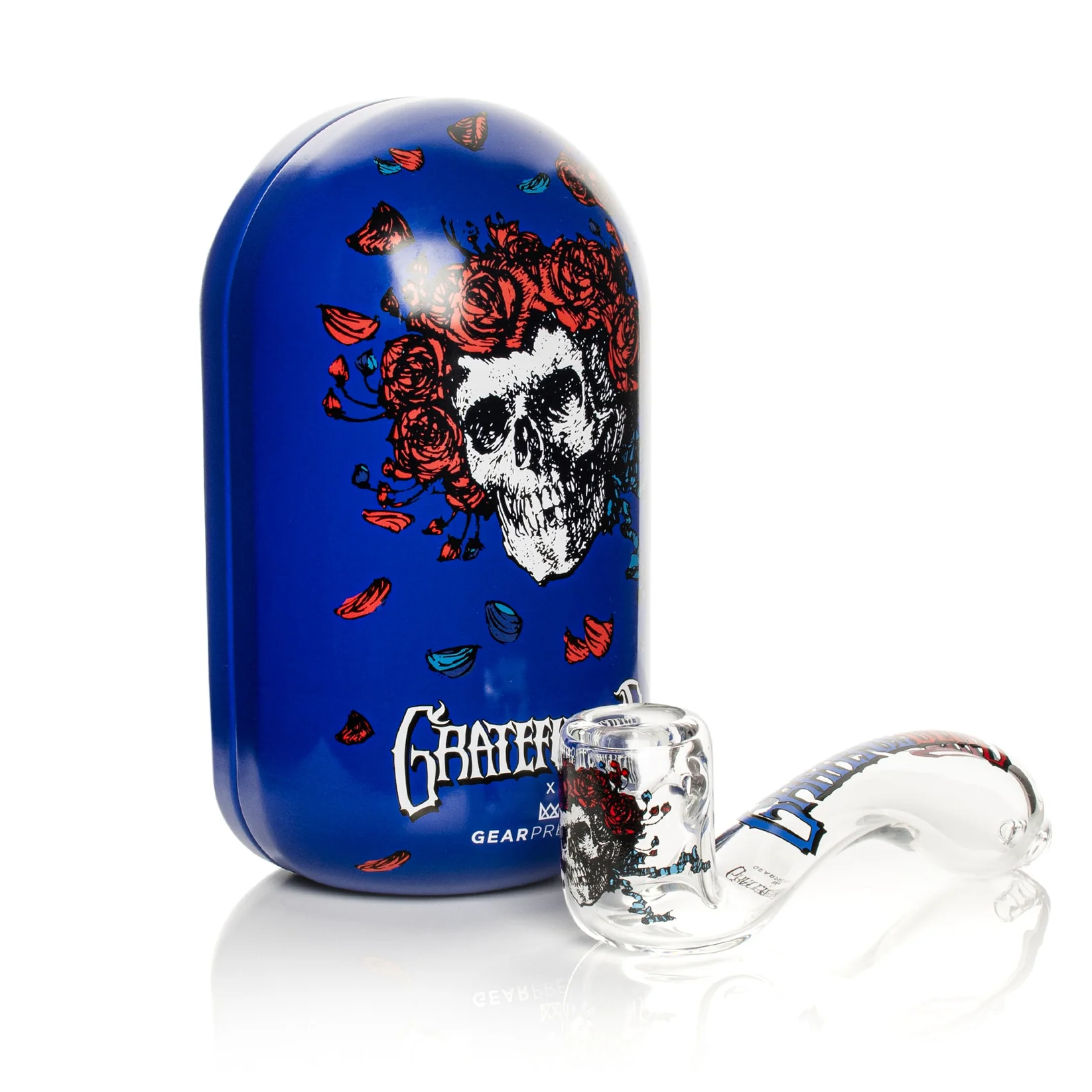 Product image 5.5" Grateful Dead Bertha Sherlock Hand Pipe in Collectible Tin 1