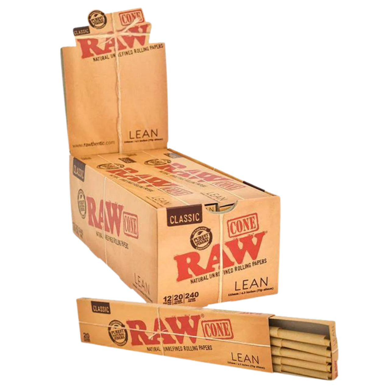 RAW Lean Pre-Rolled King Size Cones - 20ct