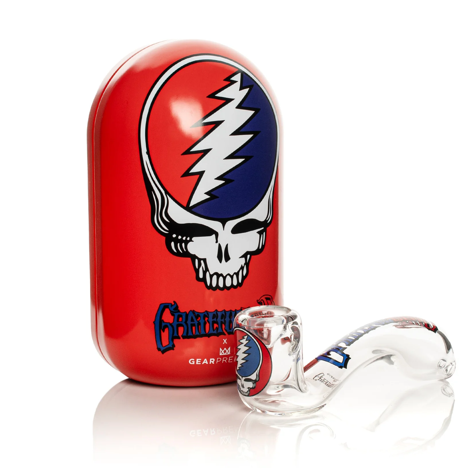 Product image 5.5" Steal Your Face Sherlock Hand Pipe in Collectible Tin 1