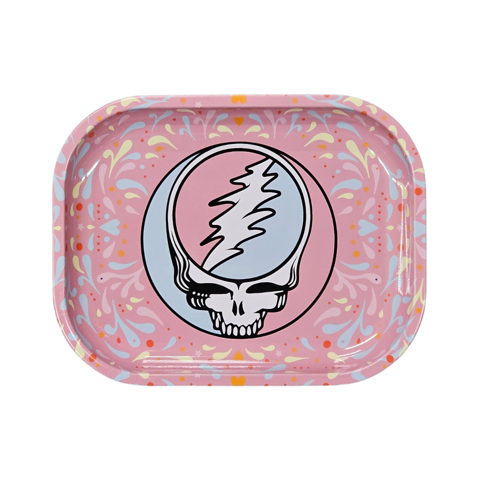 Dead Rolling Tray  Pink Stealie