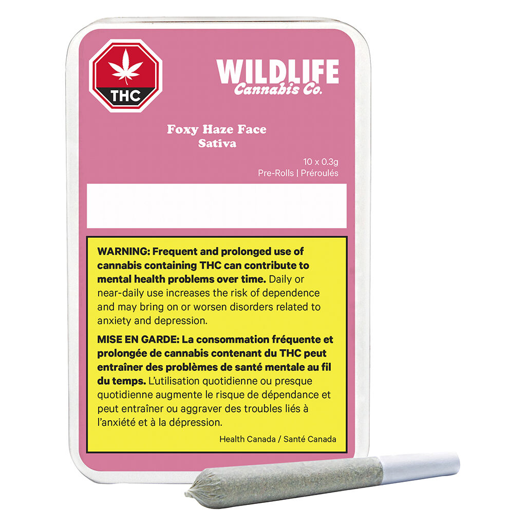 Wildlife Cannabis - Foxy Haze Face Pre-Roll - 10x0.3g