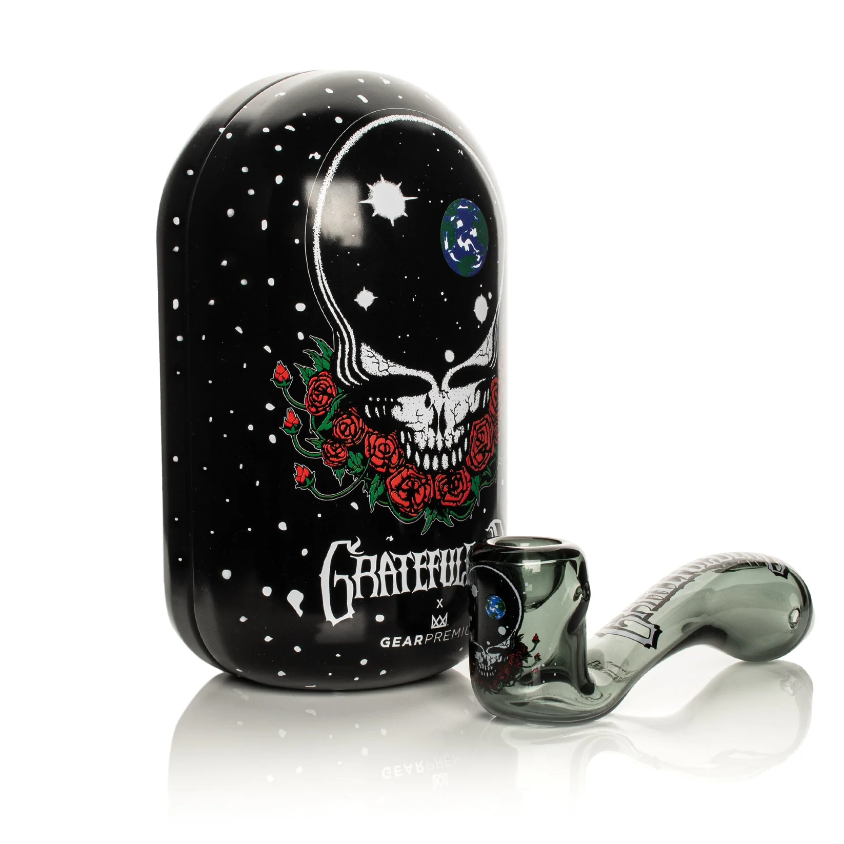 Product image 5.5" Space Your Face Sherlock Hand Pipe in Collectible Tin 1