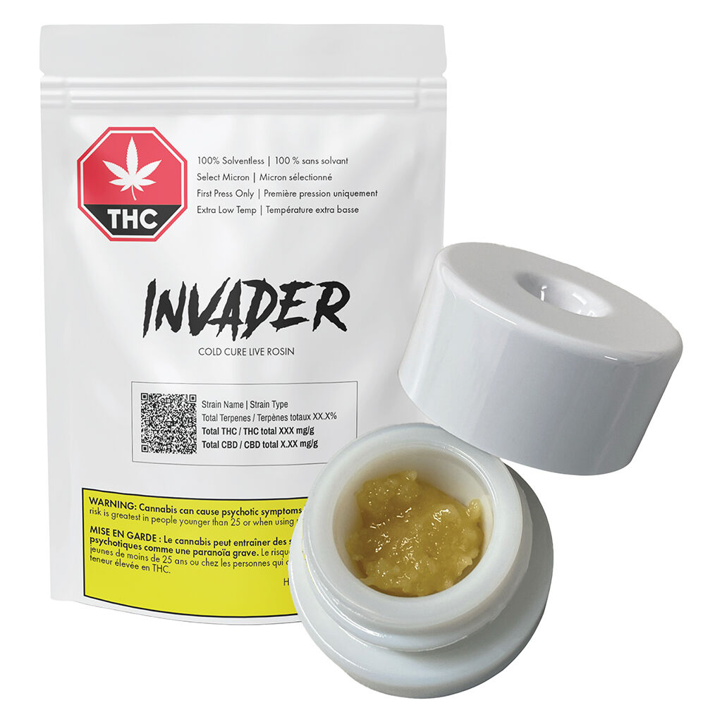 INVADER - Cold Cure Live Rosin (CNDY Fumez) - 1g terps 8.24%