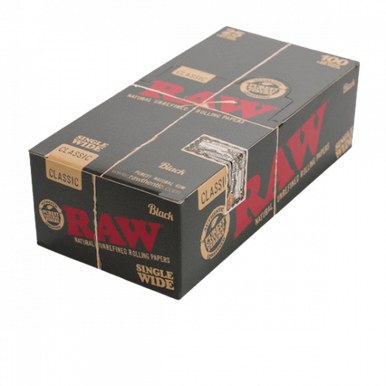 Product image  Raw Black Classic Single Wide Rolling Papers - 100 ct 1
