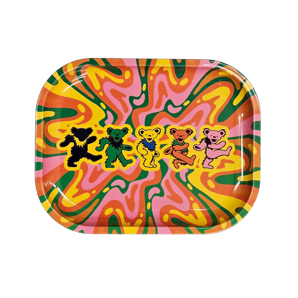 Blazy Susan Grateful Dead Dancing Bears Metal Rolling Tray  Small