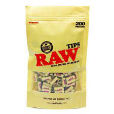 RAW - Natural Unrefined Pre-Rolled Tips - 200 Pack