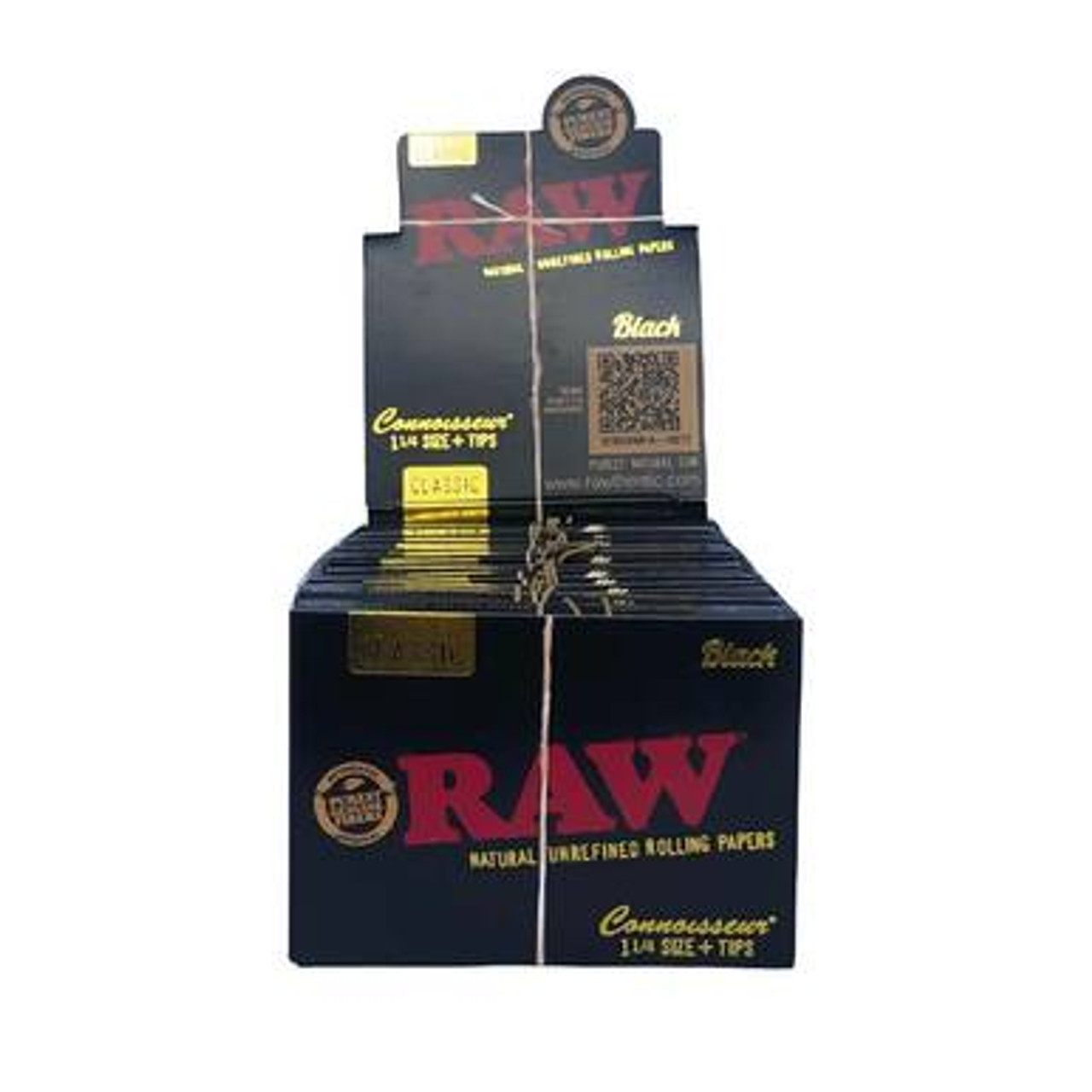 RAW Black Connoisseur 1 1/4 Papers & Tips